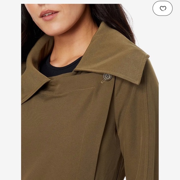 Avex Les Filles Belted Drape Front Trench Small NWT - Picture 8 of 16